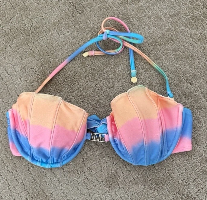 Top de bikini Wildfox Ombré pastel concha de sirena grande Foto 2 de 4