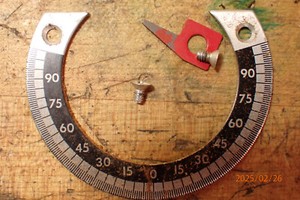 VINTAGE BLACK AND DECKER DEWALT RADIAL ARM SAW BEVEL SCALE AND POINTER