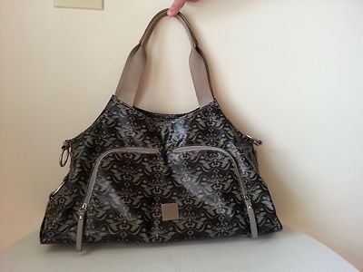 J.J. Cole green floral diaper bag without changing pad 12'' x 18''