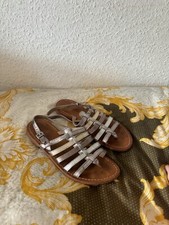 Sandali Les Tropeziennes misura 38 argento oro pelle Francia classici V11