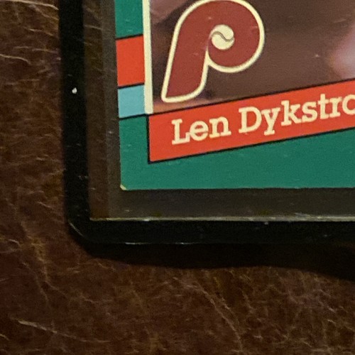 1991 Donruss Len Dykstra Philadelphia Phillies 523 Missing “.” After The INC - Picture 5 of 24