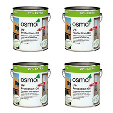 4 x 3 Litre (12L) Osmo UV Pro-Oil Extra 420 Clear Satin Outdoor Protection Oil