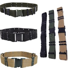 Men Tactical Belt Heavy Duty Webbing Belt Adjustable Military Style Nylon Belts