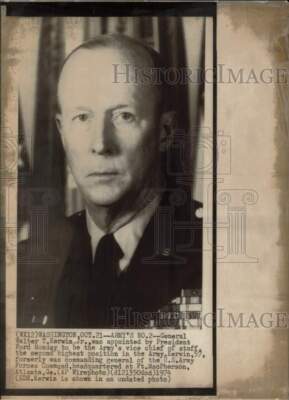 1974 Press Photo Army Vice Chief of Staff General Walter T. Kerwin Jr.