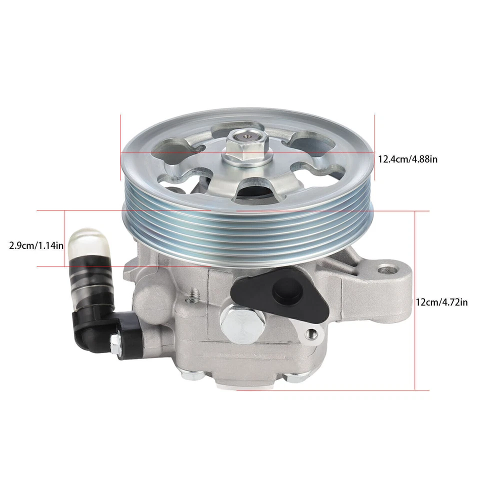 Power Steering Pump  W/ Pulley Fits Acura RSX TSX Honda Accord CR-V Element 2.4L - Image 2 of 4