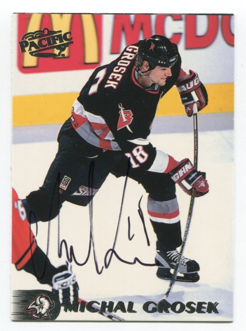 1998-99 Pacific Michal Grosek Signed Card Hockey NHL Autographed