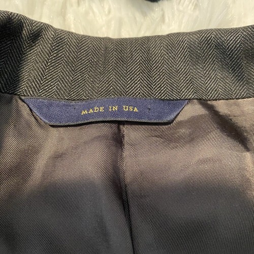 Brooks Brothers 1818 Madison Mens Size 44L / W39 100% Wool Dark Gray Blazer EUC - Picture 2 of 5