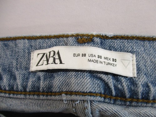 Ladies Jeans, Zara, Stretch Cotton, Button Fly, Blue, L29, UK 10 - Picture 10 of 12