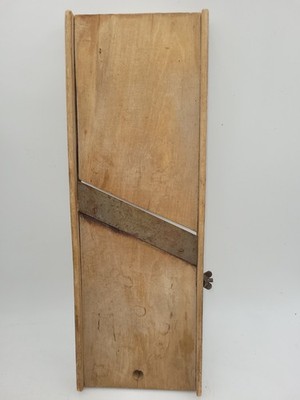 Vintage wooden kraut cabbage cutter slicer board mandolin 1 blade  17''
