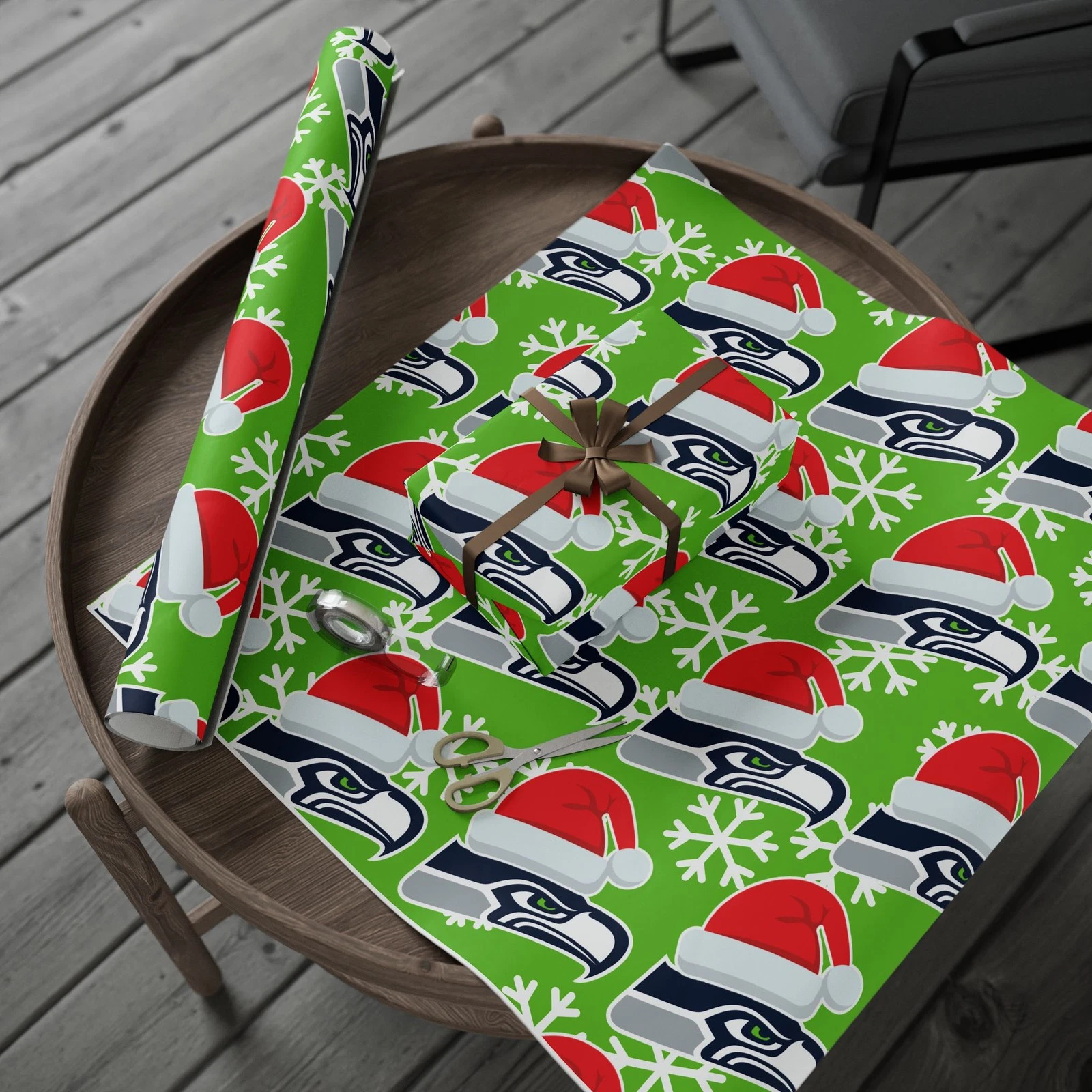 football Seattle Seahawks Wrapping Paper Christmas Gift Wrap Football Team