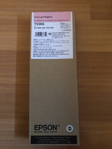 Genuine Epson Vivid Light Magenta Ink Cartridge T55K6 - 第 1/2 張圖片