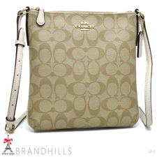 Coach Shoulder Bag Ladies Signature PVC Beige White F58309 COACH