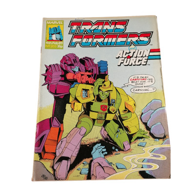 Transformers UK #203 Marvel UK 4th Februar 1989 Comic G1 Gi Joe Britisch Mtmte