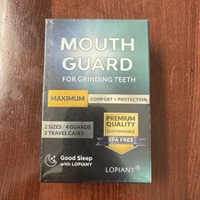 Night Guard for Teeth Grinding & Clenching Dental , 2 Sizes, 4 Guards, Travel