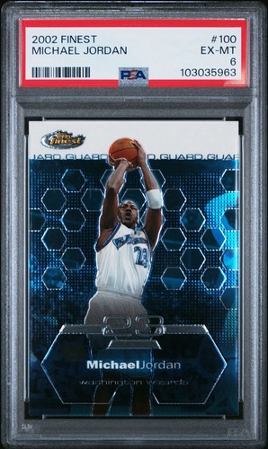 2002-03 Topps Finest Michael Jordan #100 HOF PSA 6 Wizards PMJS - Bild 1 von 2