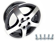 Cerchio in lega Kenda 6 J x 15 pollici 5 fori ET 30 rimorchio roulotte nero l...