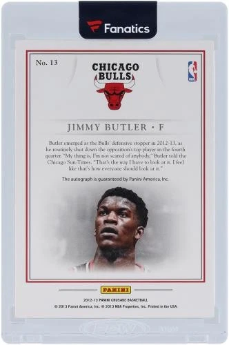 Jimmy Butler Chicago Bulls Signed 2012-13 Panini Crusade Quest Signed #13 Card - Image 2 of 2