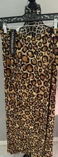 NWT! Women’s Maxi Cheetah Leopard Animal Print Skirt Sz L Great For Pool Coverup