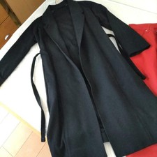 UNIQLO Lemaire Long Wrap Gown Coat Black Size S