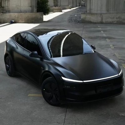 For Tesla Model Y 2025 PVC Matte Black Film Vinyl Film Body Color Change Matte