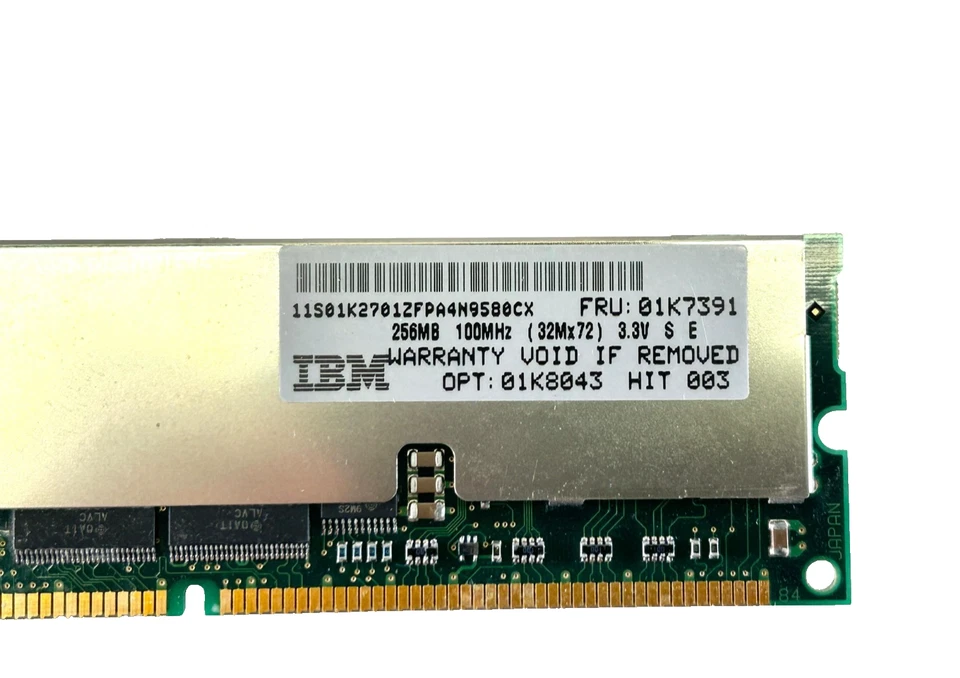 IBM PC100-322-622R 256MB 100MHz 32Mx72 3.3V SE Server Memory Module - Image 4 of 4