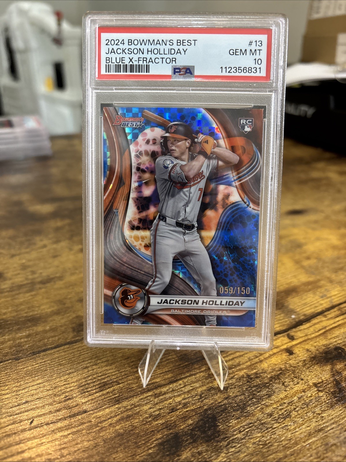 2024 Bowman's Best - Jackson Holliday #13 Blue X-Fractor /150 (RC)