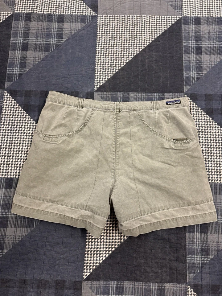 Pantalones Cortos De Colección Años 90 Patagonia Para Hombres 36” Stand Up Senderismo 5” Lona Verde Denim Foto 2 de 4