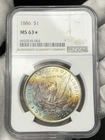 MONSTER TONED 1886-P Morgan Silver Dollar $1 NGC MS63* Star ⭐️ 🌈