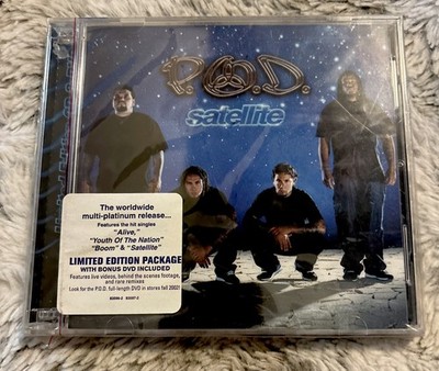 Satellite [Limited Edition With DVD] by P.O.D. (CD, 2002, 2 Discs) HYPE STICKER