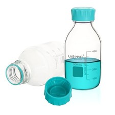 Glass Round Media Storage Bottles, 4pcs of Vol.500ml, 3.3 Borosilicate Glass ...