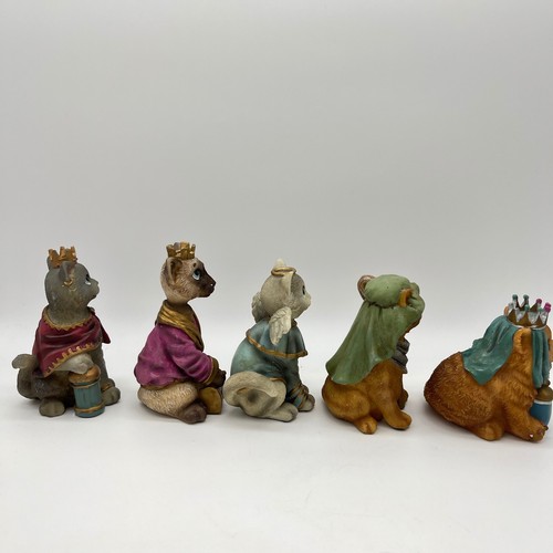 Cat Nativity Set Figurine Kittens Resin Christmas Holiday Religious Decor 2006 - Picture 7 of 13