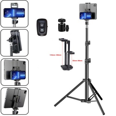 66.9'' Tablet Floor Stand Tripod Holder Bracket Adjustable Phone For 7''-11'' ipad