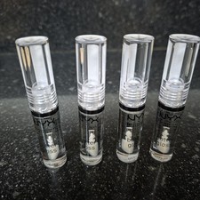 LOT of 4 NYX Butter gloss Lip Gloss Sugar Glass Clear NEW