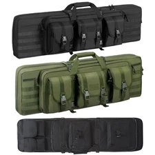 Tactical Double Rifle Bag Gun Range Padded Soft Carbine Backpack Carry Case Bag
