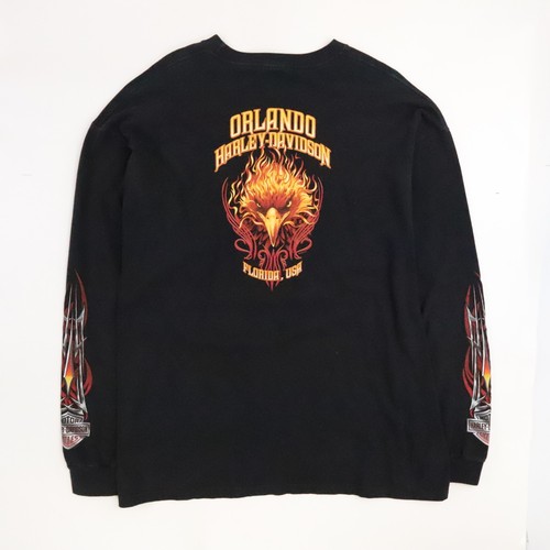 Vintage Harley Davidson Motorcycles Flame Eagle Langarm T-Shirt Gr. 2XL - Bild 2 von 4