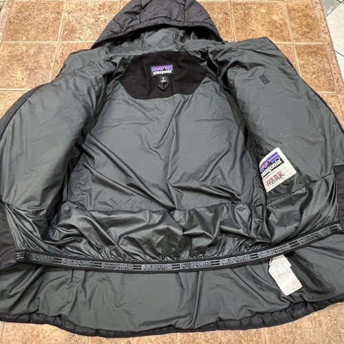 Giacca imbottita Patagonia ragazzo ragazzo taglia M 10 full zip isolata nera invecchiata - Foto 8 di 16
