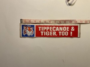 Vintage Unused Exxon “Tippecanoe & Tiger, Too!” Sticker Decal Bumper Sticker