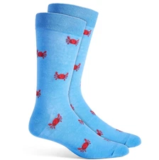 Club Room Men Crab Crew Socks Blue One Size