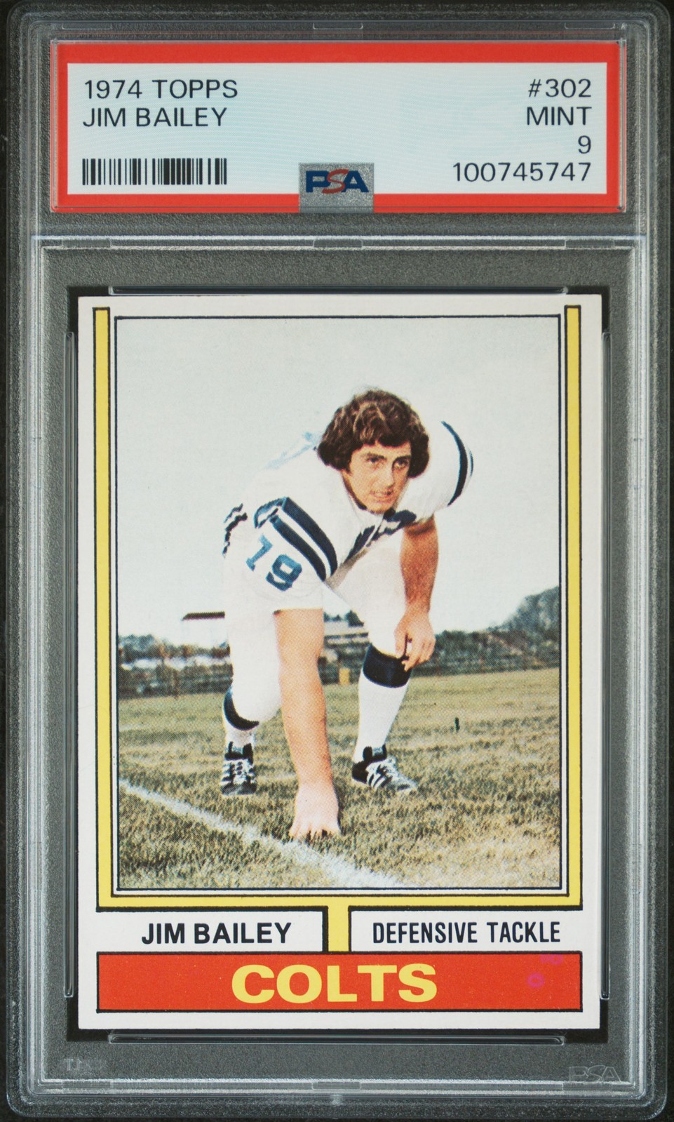 1974 TOPPS #302 JIM BAILEY PSA 9