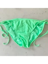 XHILARATION Women's Green Tie Bikini Swimwear Bottom XL