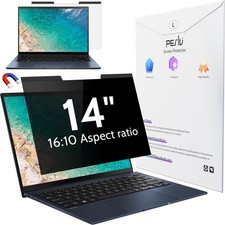 Magnetic Laptop Privacy Screen 14 inch Removable Anti Glare Protector Blue Light