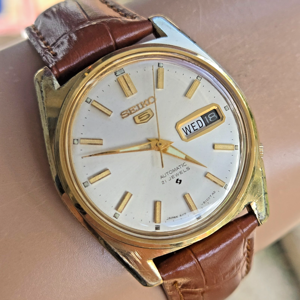 Vintage SEIKO men's automaticwatch Ref.6119-8096 day/date February