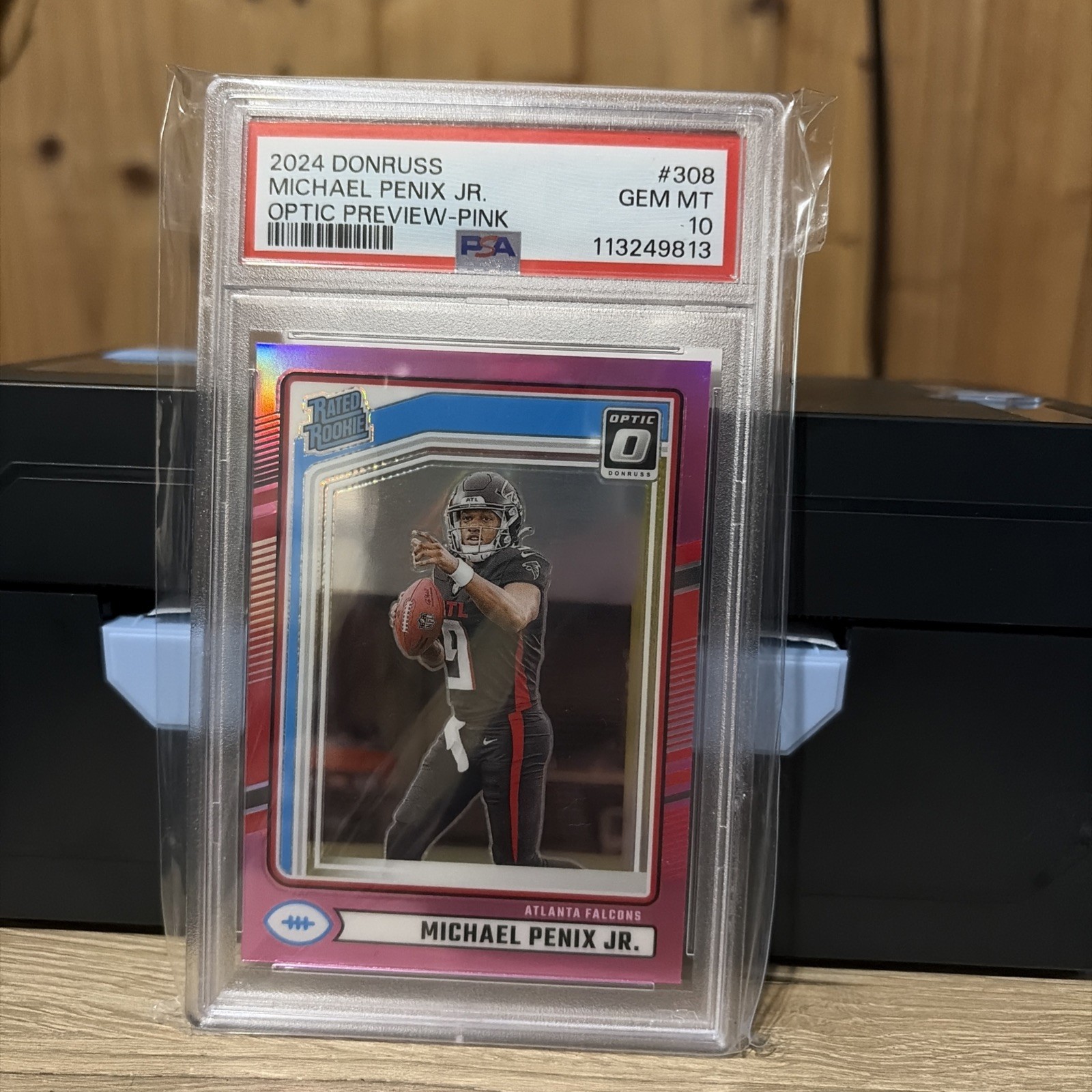 PSA 10 2024 Panini Donruss - Michael Penix Jr. #308 Optic Preview Pink (RC)