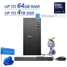 📍Dell Tower Desktop 10 core Ultra 5 UpTo 64GB RAM 4TB Keyboard & Mouse Win11Pro