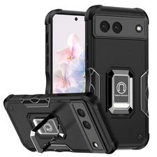 For Google Pixel 7 Dual Camera Case Grip Design Magnetic RingStand Phone Cover