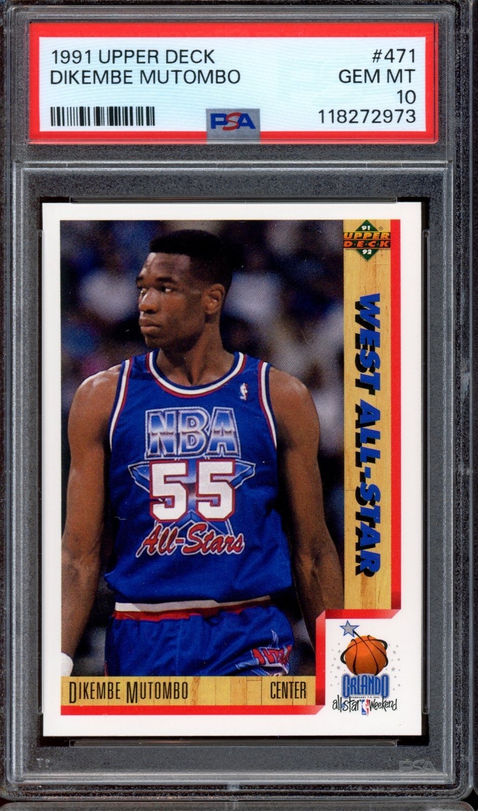 1991 Upper Deck Basketball #471 Dikembe Mutombo PSA 10