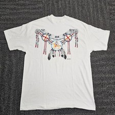 VTG 90 s Native American Dream Catcher T-Shirt Size Large Single Stitch