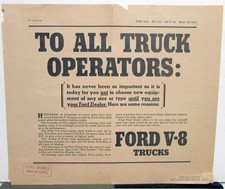 1938 Ford Trucks V8 To All Truck Operators Ad Proof Original