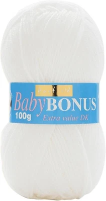 Sirdar Wool Hayfield Bonus DK Double Knitting, Baby White (856), 100g
