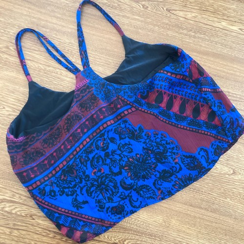 Y2K Charlotte Russe Womens L Beaded Paisley Tank Top Festival Hippie Going Out - Picture 9 of 9